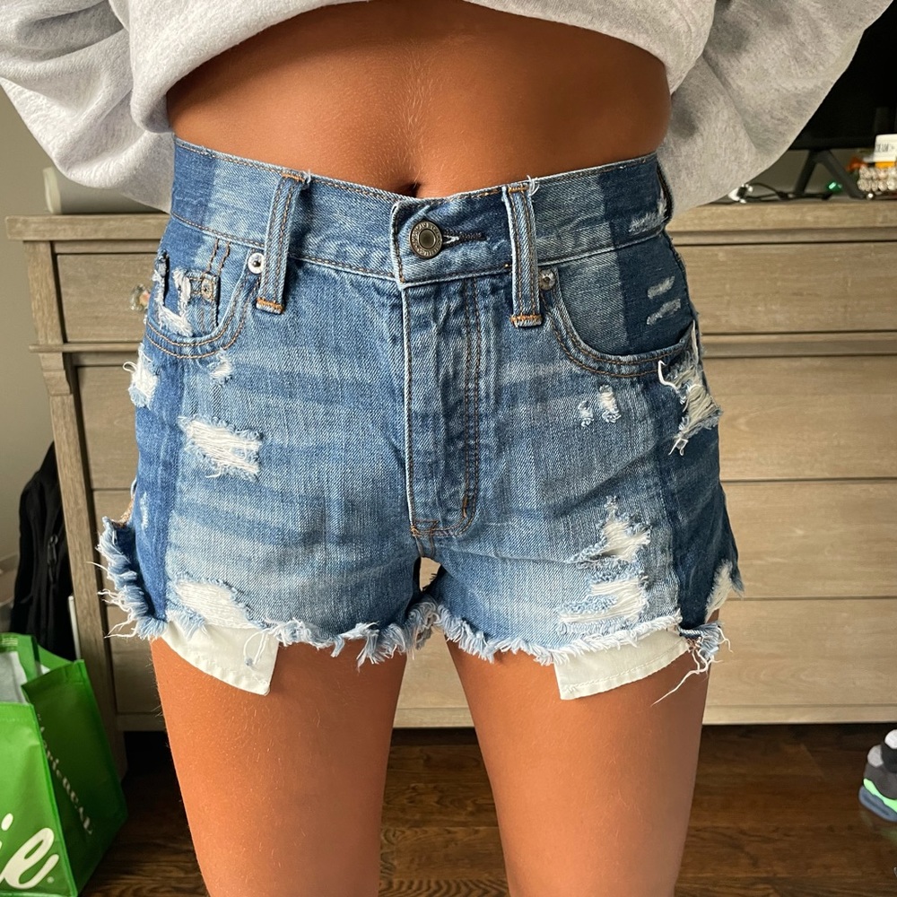 Distressed Jean Shorts